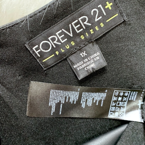 SOLD-Forever 21 Faux Leather Skater Dress - Picture 6 of 8